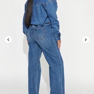 Fashion Nova Blue Straight Leg Jeans